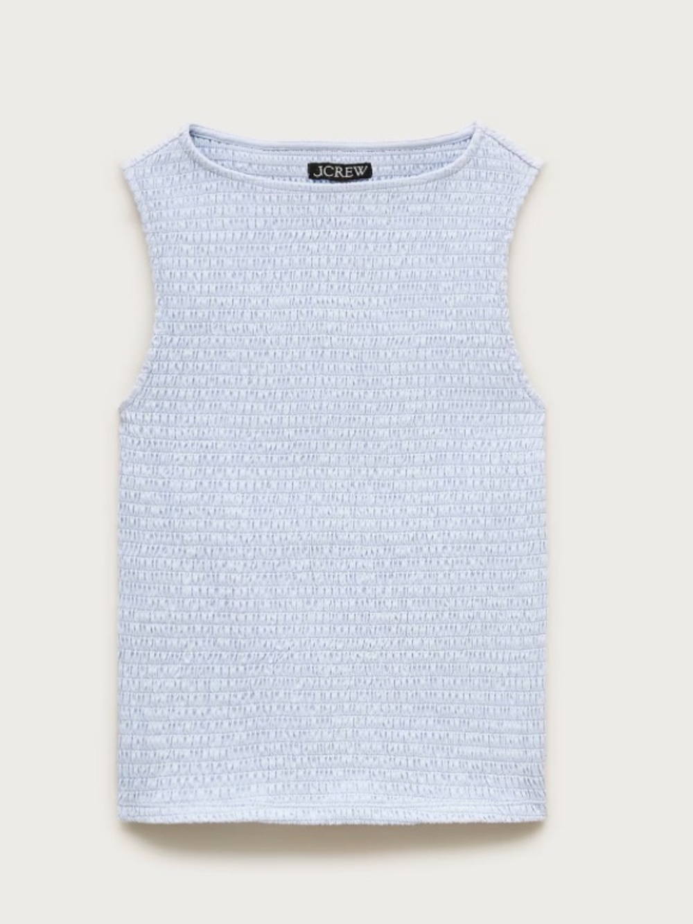 J crew serene blue Smocked shell tank top
